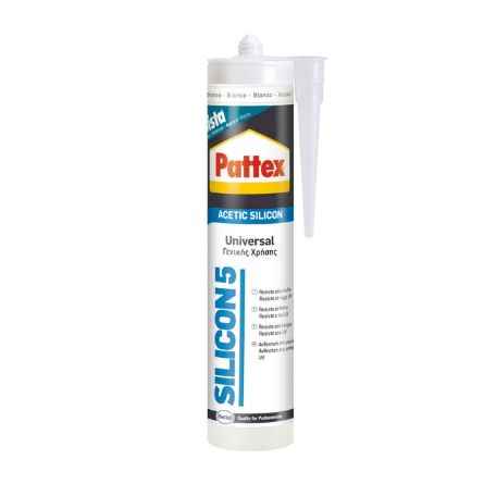 Imagen de Silicona multiusos Pattex 5 blanca 280 ml.
