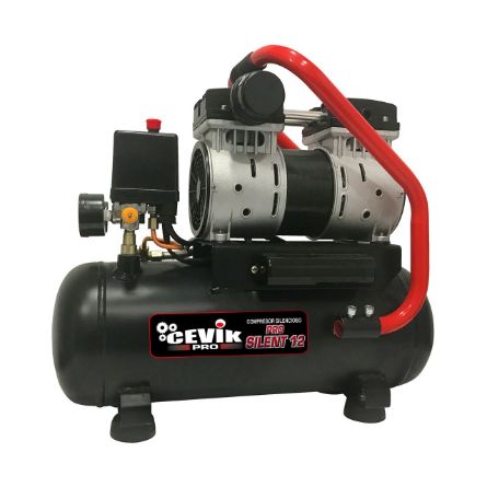 Imagen de Compresor de aire comprimido silencioso Cevik PRO12SILENT 12 litros