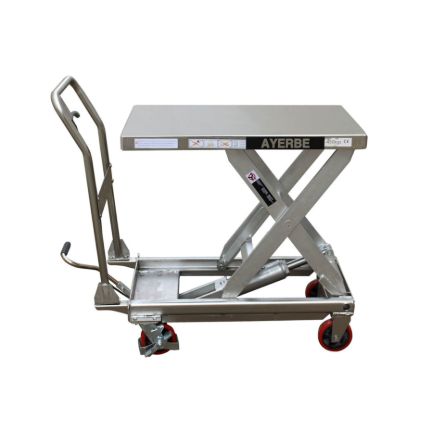 Imagen de Mesa elevadora hidraúlica inoxidable 450 kg Ayerbe AY-500-MH-INOX