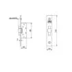 Imagen de Cerradura embutir con rodillo MCM 1552-14
