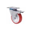 Imagen de Rueda giratoria poliuretano Alex INOX 100 mm 150 Kg