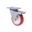 Imagen de Rueda giratoria poliuretano 125 mm 200 Kg Alex INOX