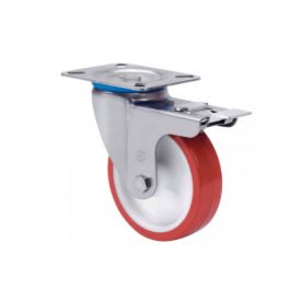 Imagen de Rueda giratoria poliuretano 125 mm 200 Kg Alex INOX