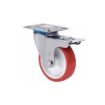 Imagen de Rueda giratoria poliuretano Alex INOX 80 mm 100 Kg