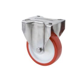 Imagen de Rueda fija poliuretano 125 mm 200 Kg sin freno Alex INOX