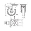 Imagen de Rueda giratoria poliamix 150 mm 350 kg Alex ZV-UT