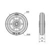 Imagen de Rueda goma 200 mm 300 kg Alex 2-0083