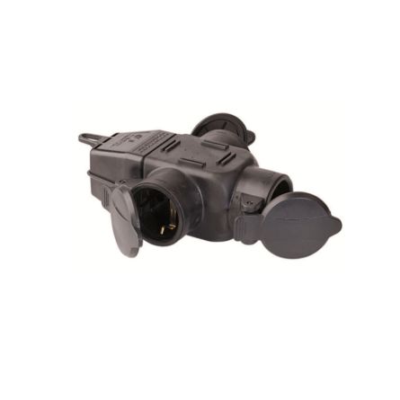 Imagen de Adaptador triple Schucko de goma 16A 250V