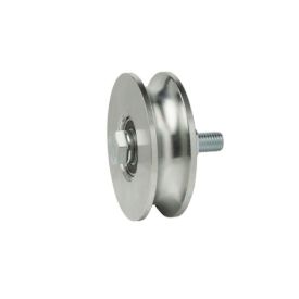 Imagen de Rueda para puertas correderas canal redonda con tornillo doble rodamiento Aumon