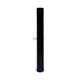 Imagen de Tubo chimenea negro con llave 125 mm 1 metro