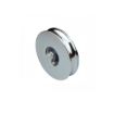 Imagen de Rueda corredera fijación con tornillo canal redondo inoxidable Aumon