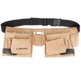 Imagen de Cinturón porta herramientas piel Bellota 6 bolsillos