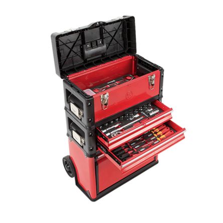 Imagen de Trolley taller 3 cajas apilables Dogher 47 herramientas
