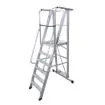 Imagen de Escalera móvil con plataforma plegable KTL KASTLE de aluminio