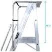Imagen de Escalera móvil con plataforma plegable KTL KASTLE de aluminio
