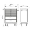 Imagen de Carro herramientas taller 9 cajones Bahco naranja