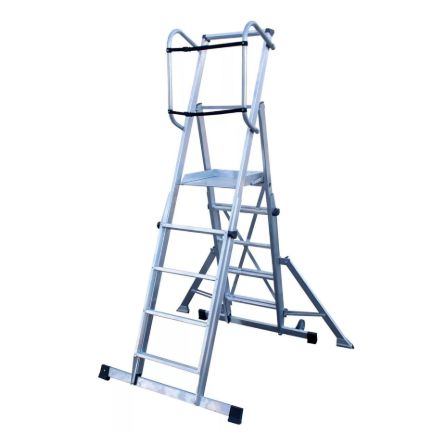 Imagen de Escalera móvil plegable con plataforma telescópica KTL Telex 45