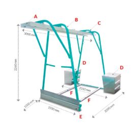 Imagen de Caballete universal para elevador 300 kg Imer ET-300 N