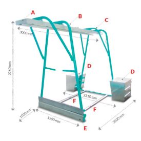 Imagen de Caballete para elevador 500 kg Imer G-500